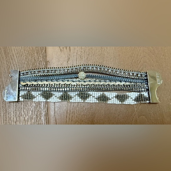 Victoria Emerson multi layered boho wrap bracelet with magnetic clasp. - Picture 5 of 5